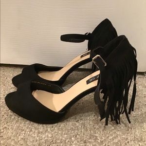 Black Fringed Shoes
